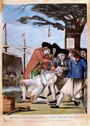 Fichier:Philip Dawe (attributed), The Bostonians Paying the Excise-man, or Tarring and Feathering (1774) - 02.jpg