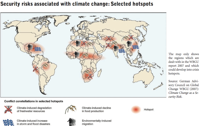 Fichier:Security risks associated with climate change - selected hotspots.png
