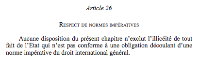 Fichier:Projet d'articles sur la responsabilité de l'État pour fait internationalement illicite - article 26.png
