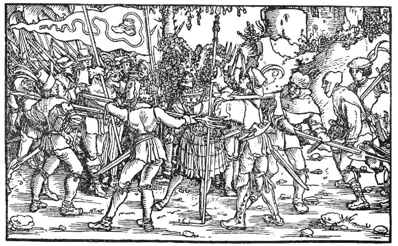 Fichier:Bundschuhfahne Holzschnitt 1539 Petrarcas Trostspiegel.jpg