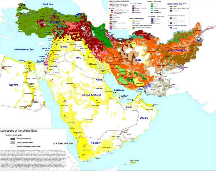 Fichier:A language map of the Middle East (Izady).png