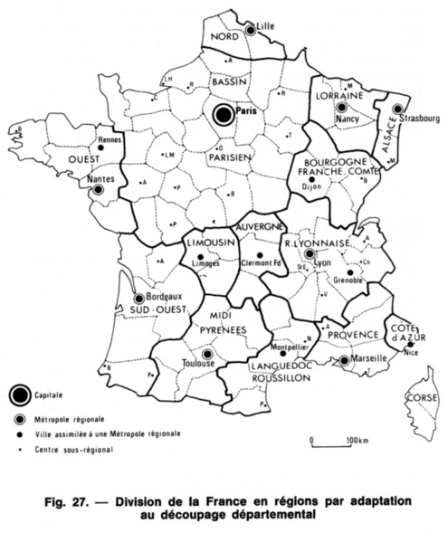 Fichier:Division de la france en régions par adaptation au découpage départemental.png