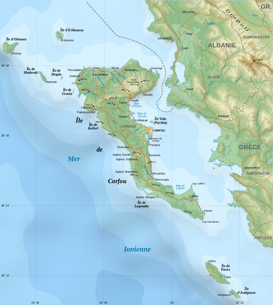 Fichier:Corfu topographic map-fr.png